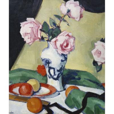 Samuel John Peploe – Japanese Jar with Roses